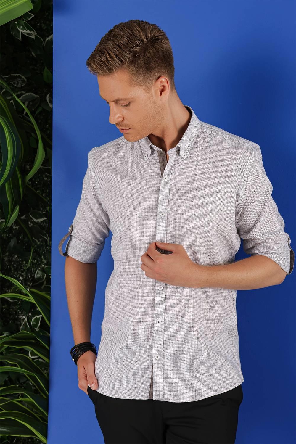 G 1555 Slim Fit Vizon Klasik Gömlek