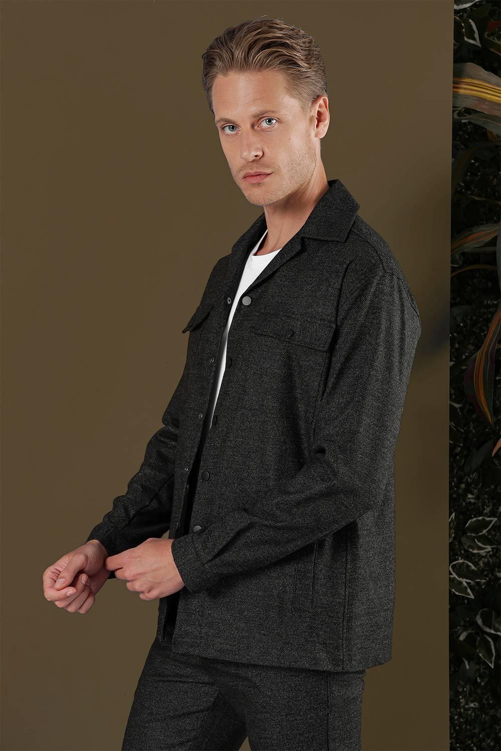 G 1560 Slim Fit Siyah Klasik Gömlek