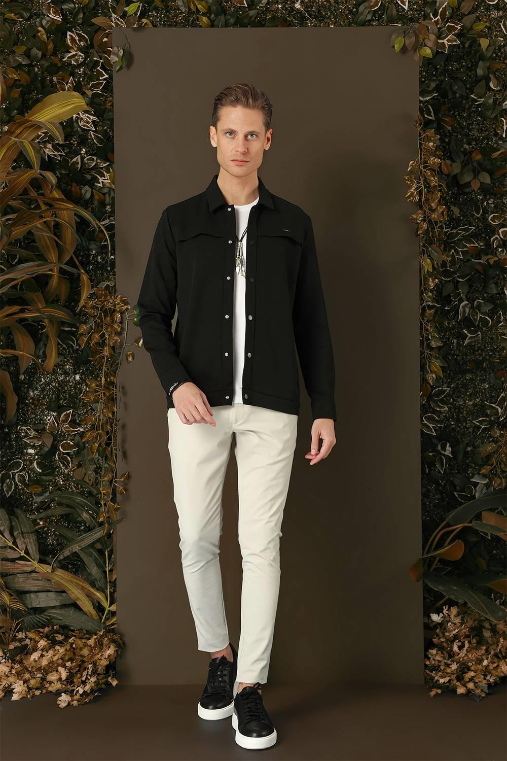 G 1562 Slim Fit Siyah Klasik Gömlek