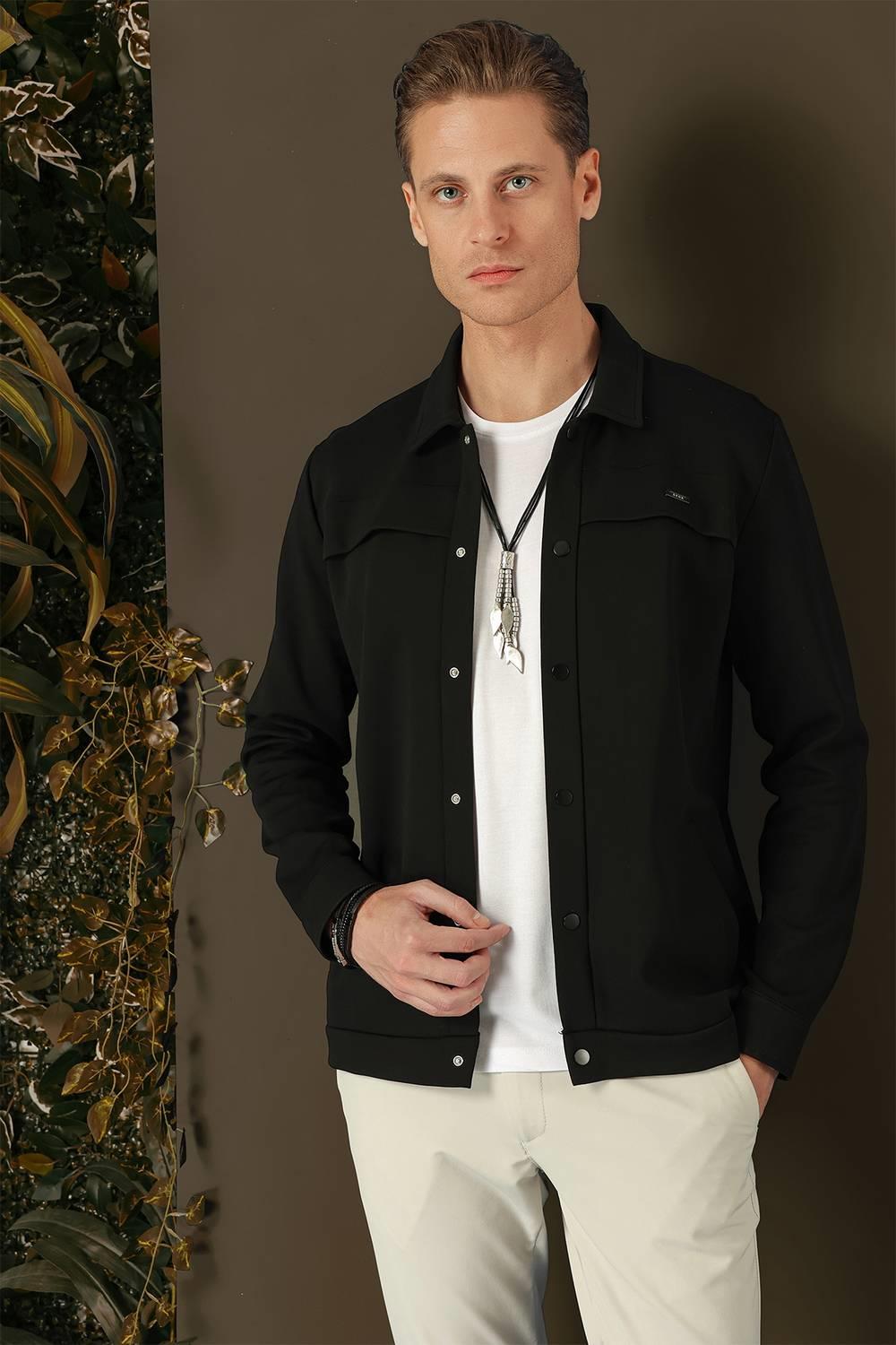 G 1562 Slim Fit Siyah Klasik Gömlek