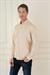 G 1583 Slim Fit Bej Klasik Gömlek