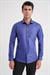 Gk 157 Slim Fit Pamuk Saten Uzun Kol Klasik Lacivert Gömlek 