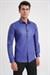 Gk 157 Slim Fit Pamuk Saten Uzun Kol Klasik Lacivert Gömlek 