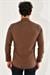GK 562 Slim Fit Kahve Klasik Gömlek