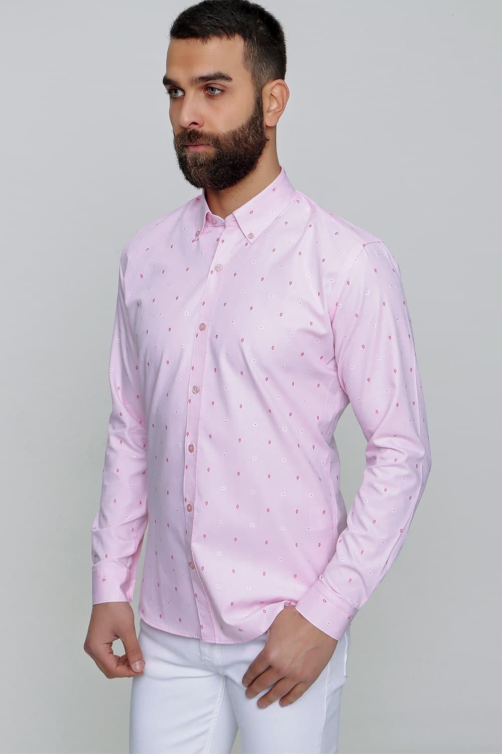 GK 643 Pembe Klasik Gömlek