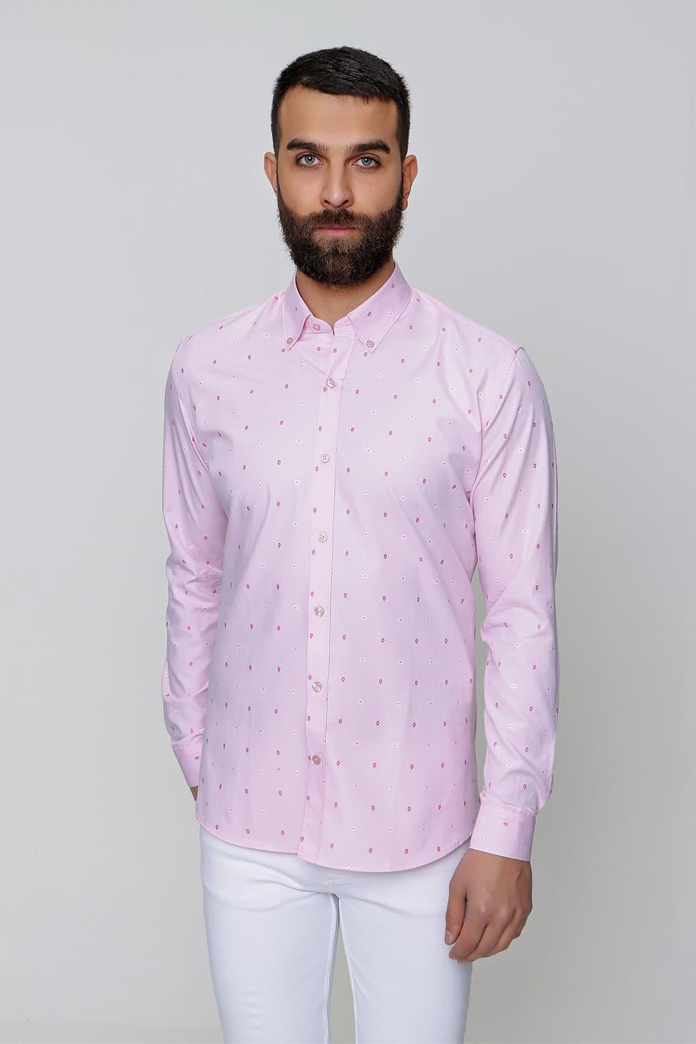 GK 643 Pembe Klasik Gömlek