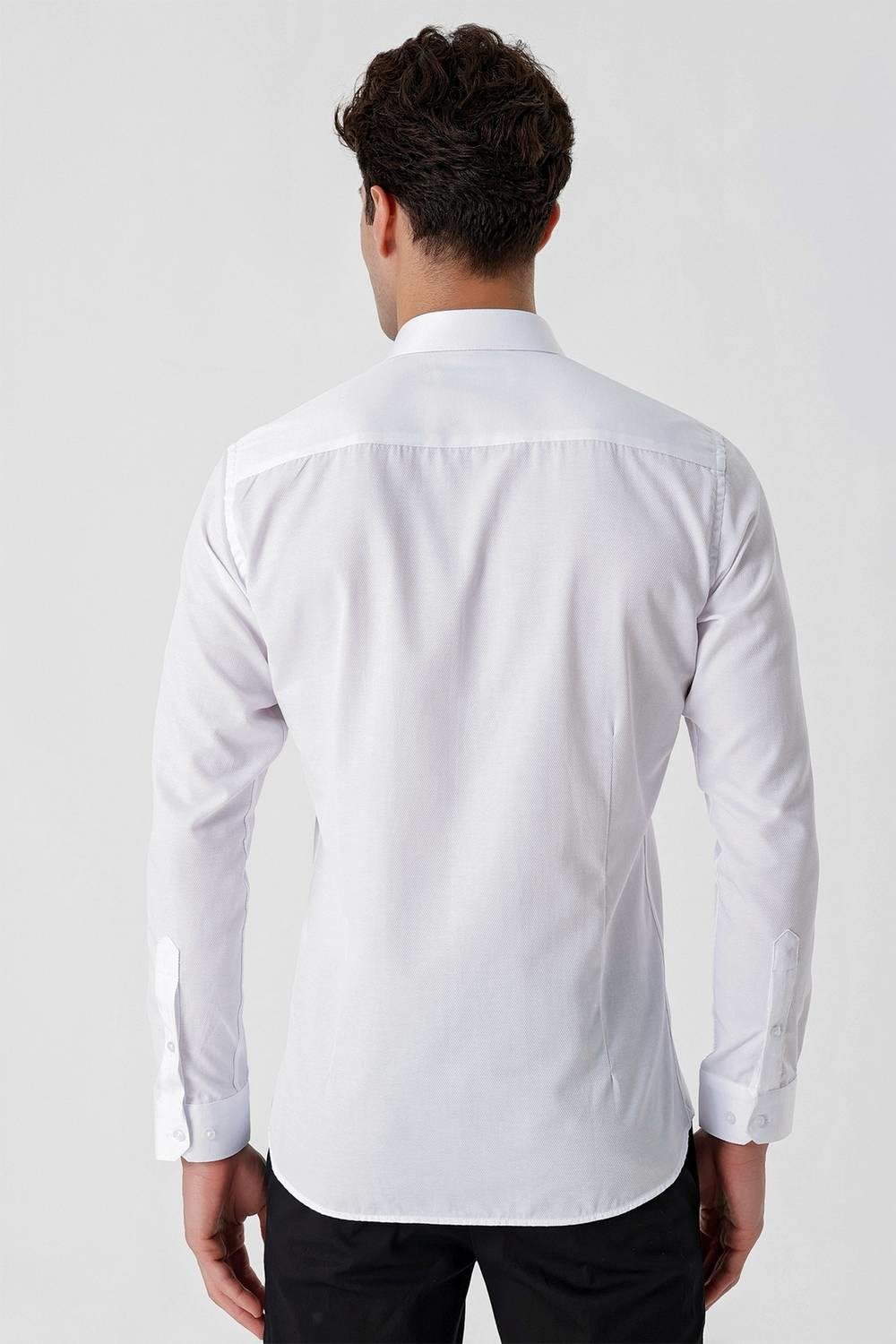 GK 677 Slim Fit Beyaz Altro Gömlek