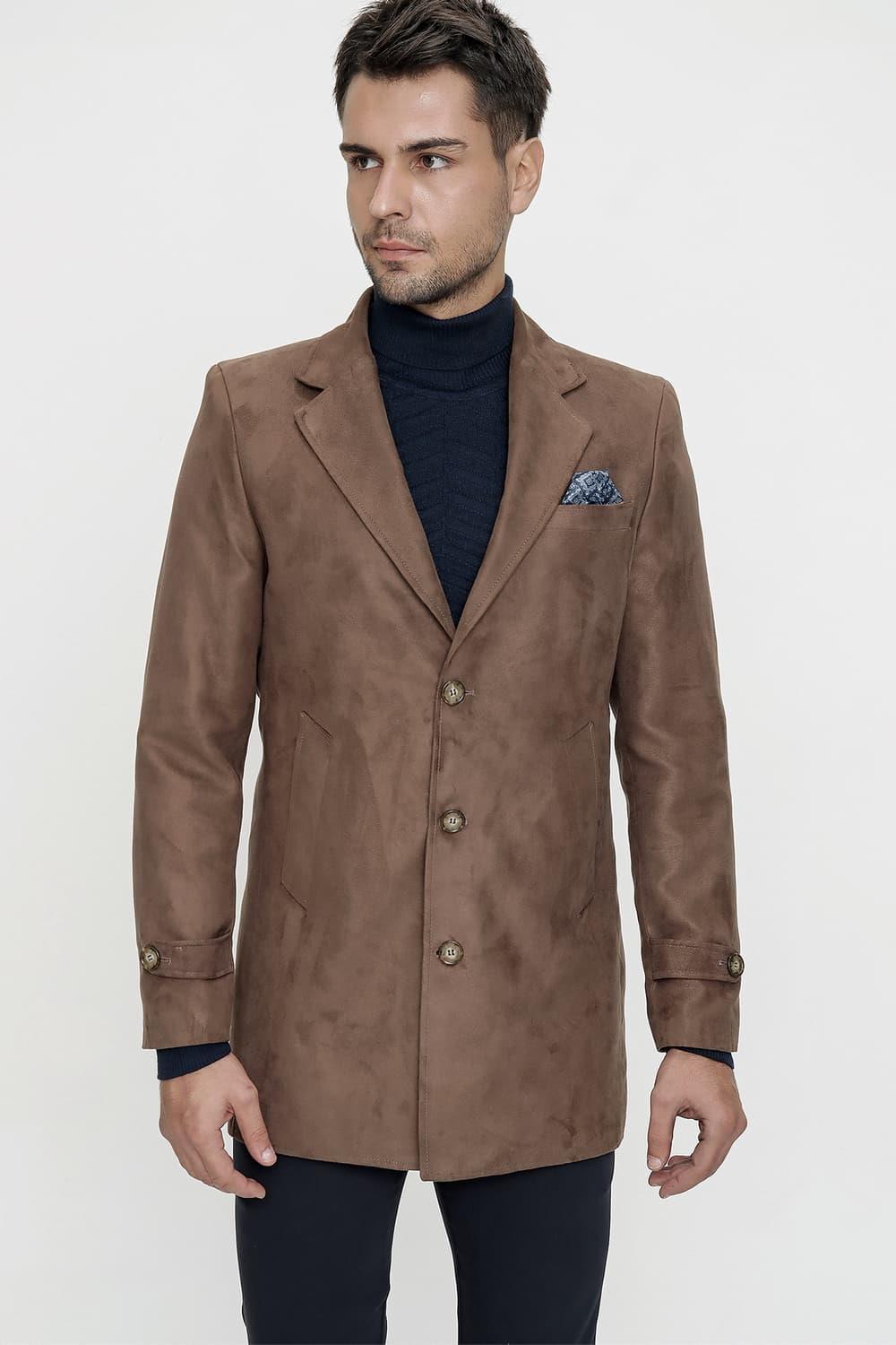 KA 069 Slim Fit Sütlü Kahve Spor Kaban