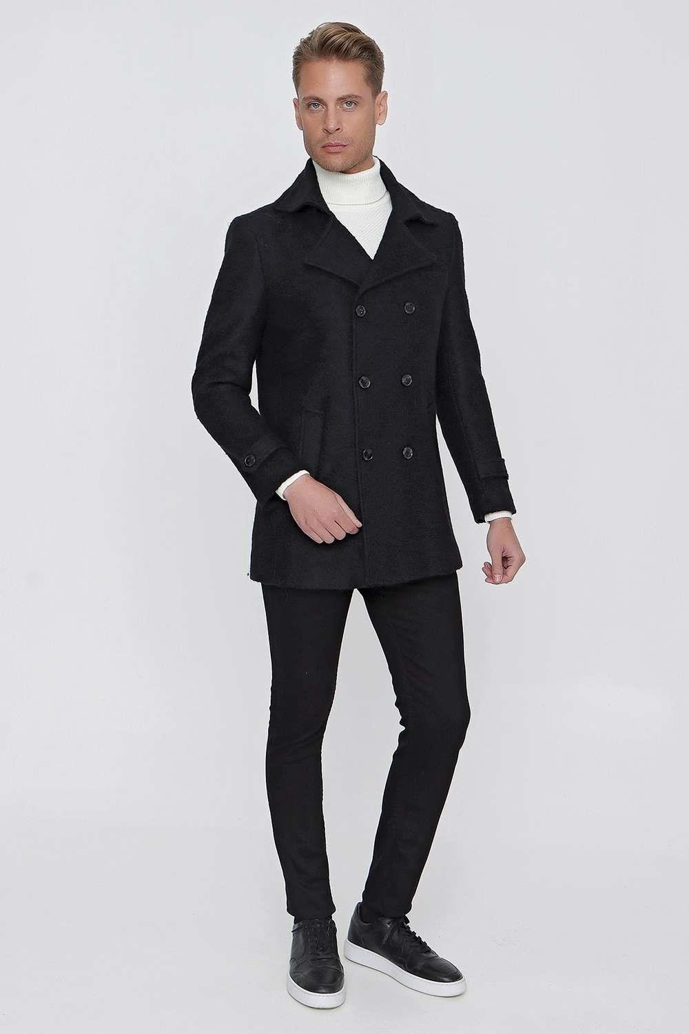 KA 072 Slim Fit Siyah Spor Kaban