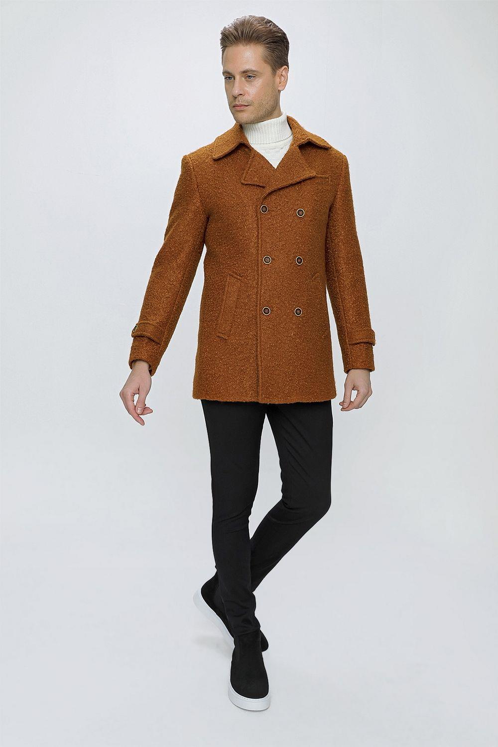 KA 072 Slim Fit Tarçın Spor Kaban