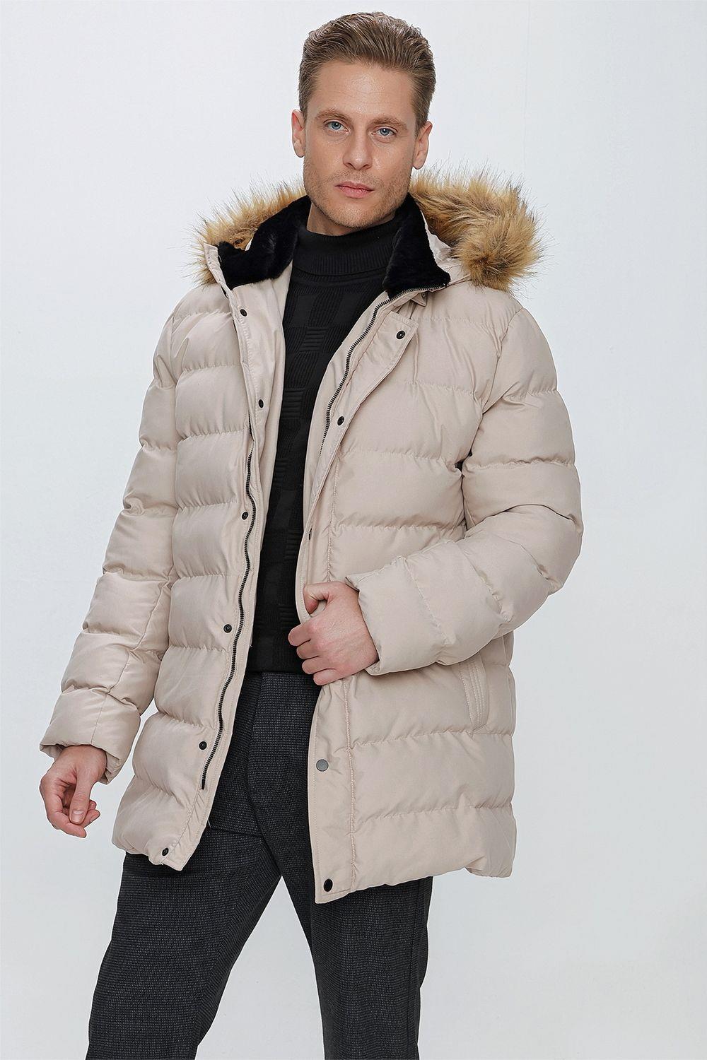 KA 074 Slim Fit Bej Spor Kaban