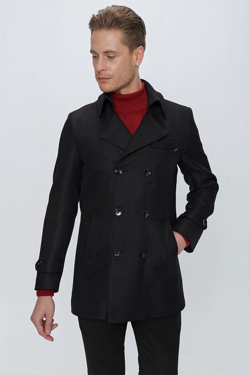 KA 075 Slim Fit Siyah Spor Kaban