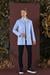 KA 079 Slim Fit Mavi Spor Kaban