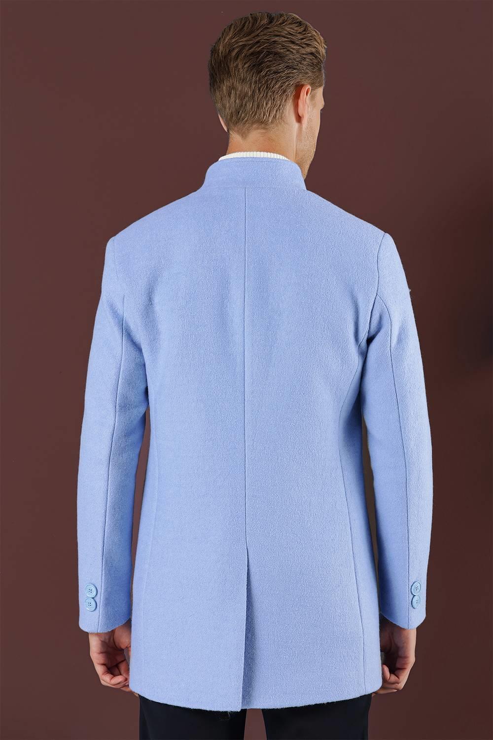 KA 079 Slim Fit Mavi Spor Kaban