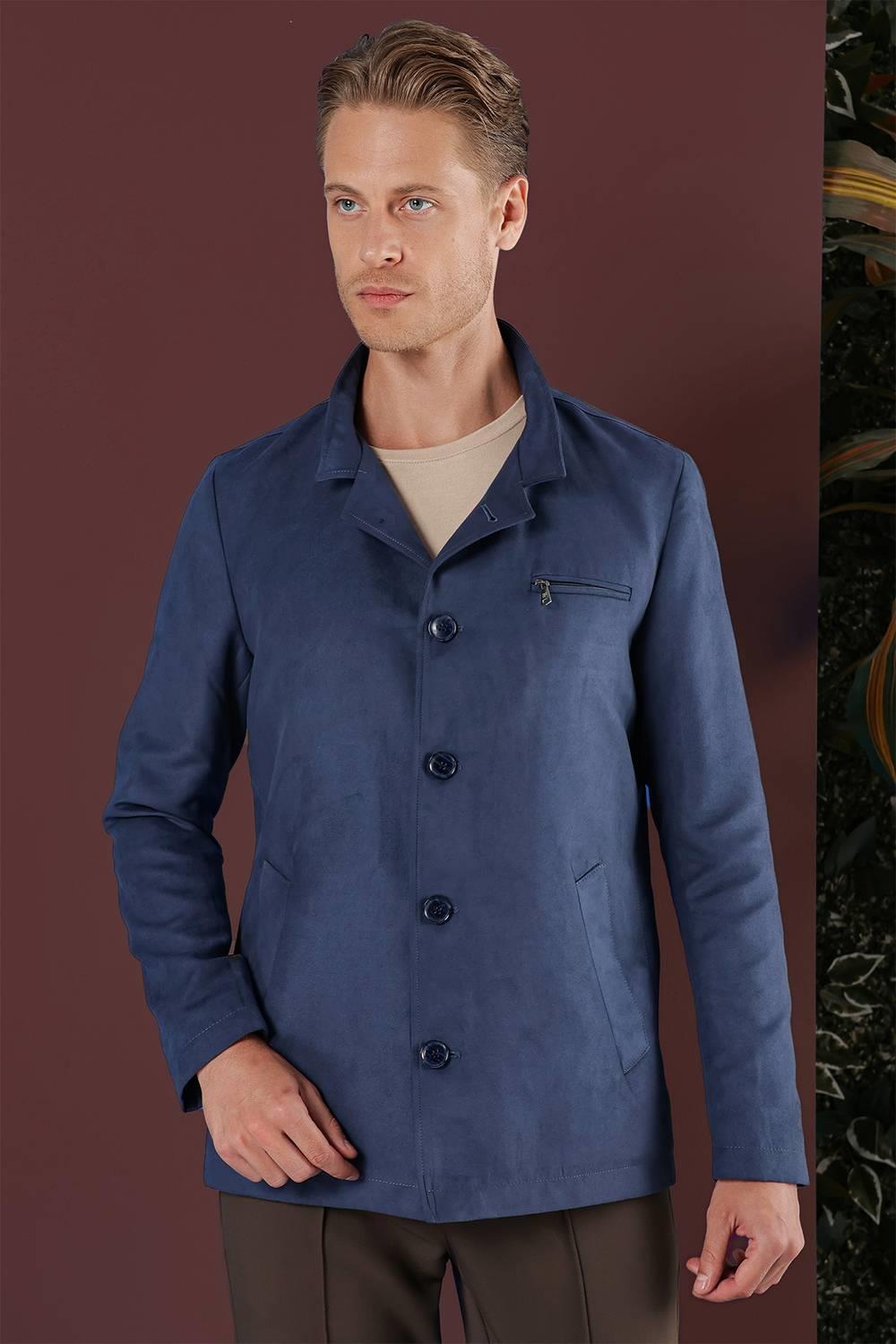 KA 080 Slim Fit Havacı Mavi Spor Kaban