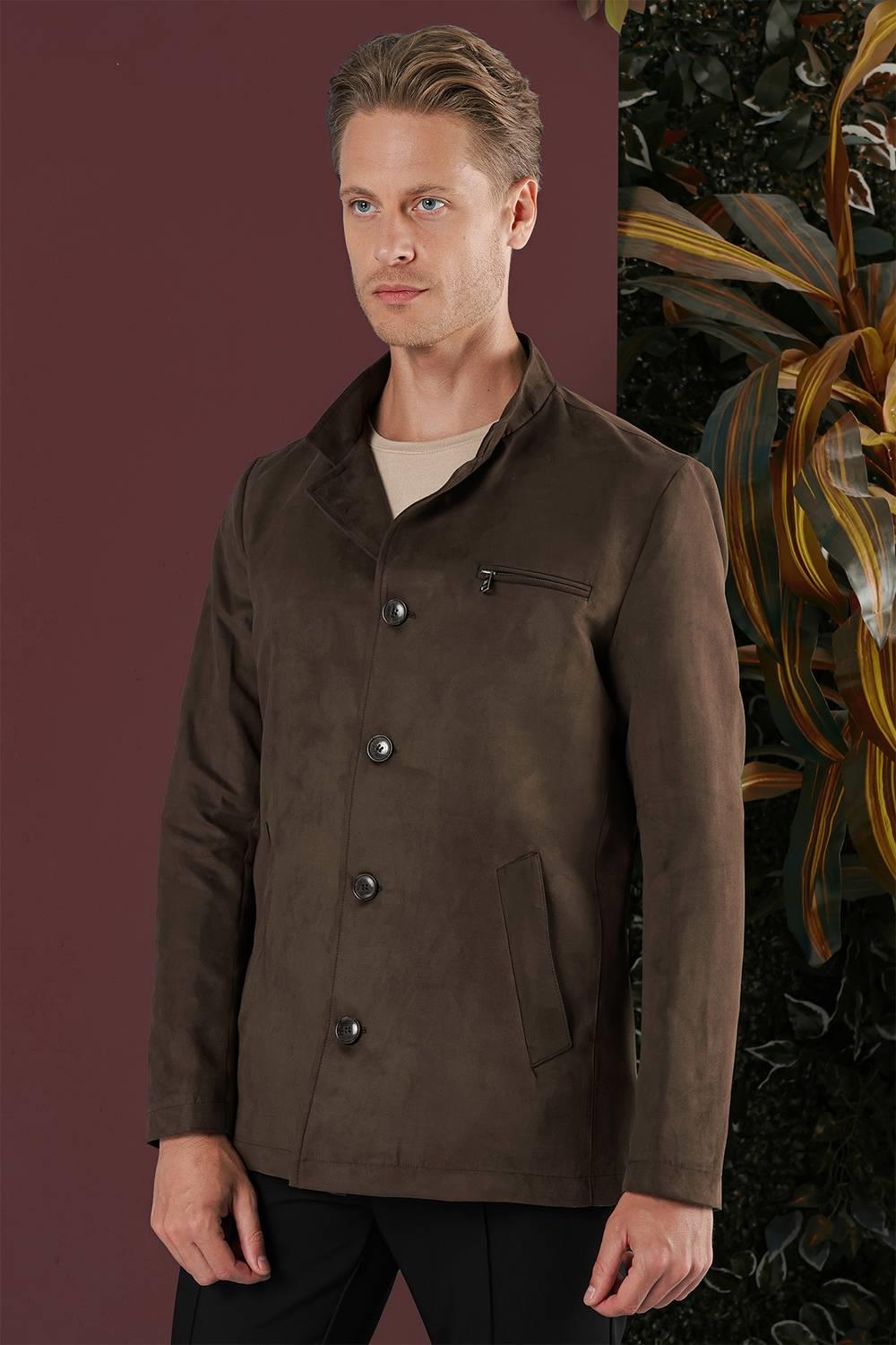 KA 080 Slim Fit Kahve Spor Kaban