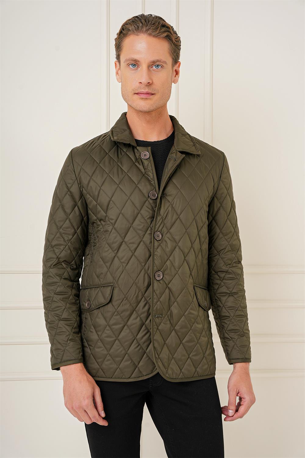 KA 081 Slim Fit Haki Spor Kaban