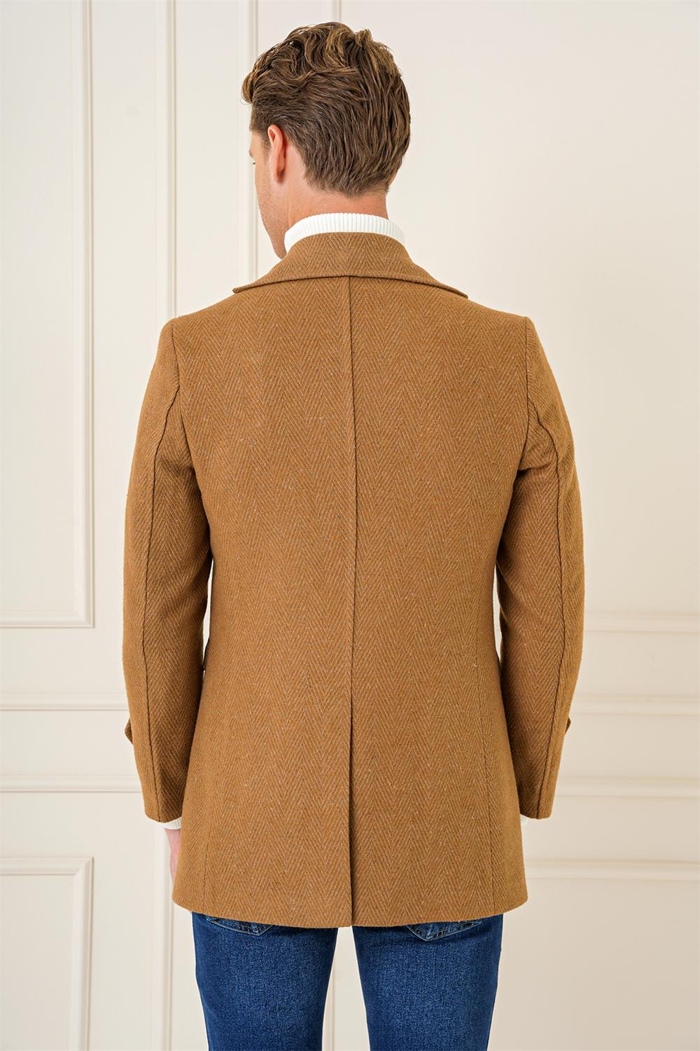 KA 082 Slim Fit Camel Spor Kaban