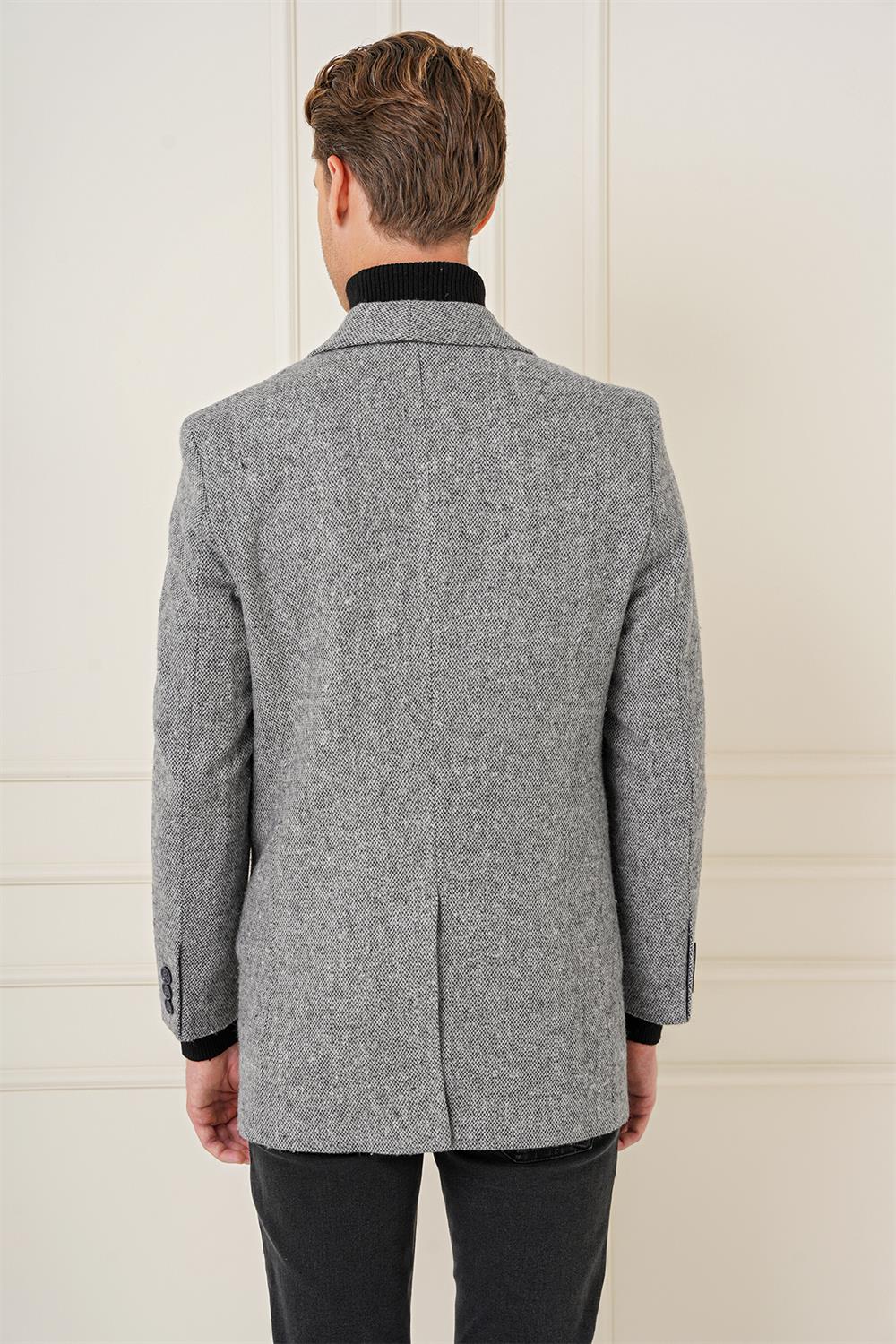 KA 084 Slim Fit Gri Spor Kaban
