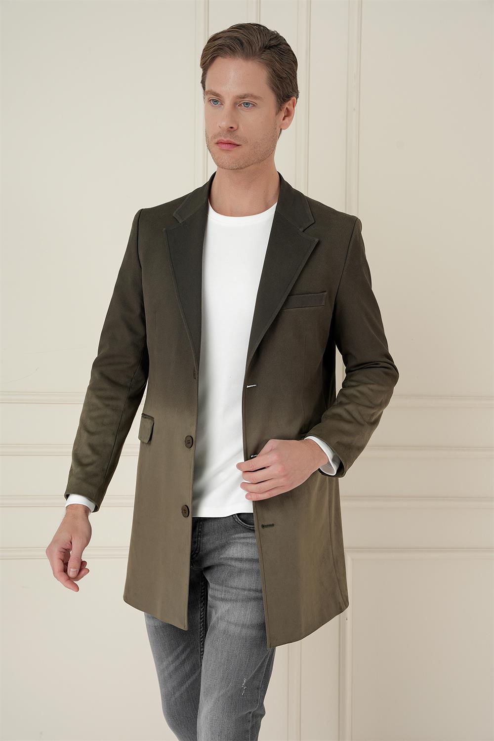 KA 088 Slim Fit Haki Spor Kaban