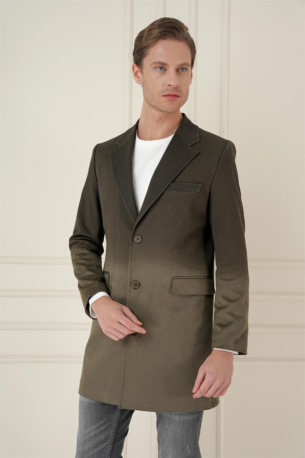 KA 088 Slim Fit Haki Spor Kaban