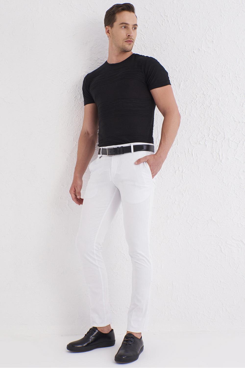 P 1073 Beyaz Spor Pantolon