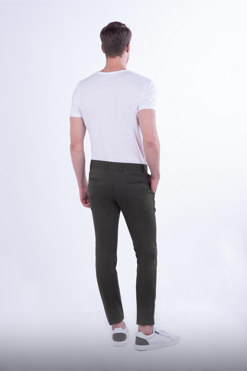 P 1076 Slim Fit Haki Spor Pantolon