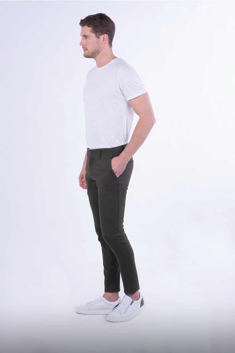 P 1076 Slim Fit Haki Spor Pantolon