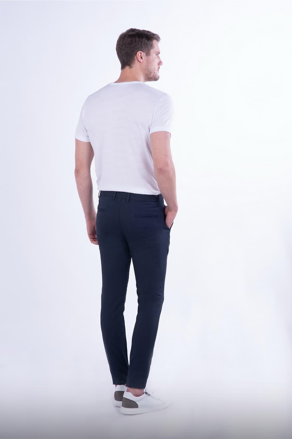 P 1076 Slim Fit Lacivert Spor Pantolon