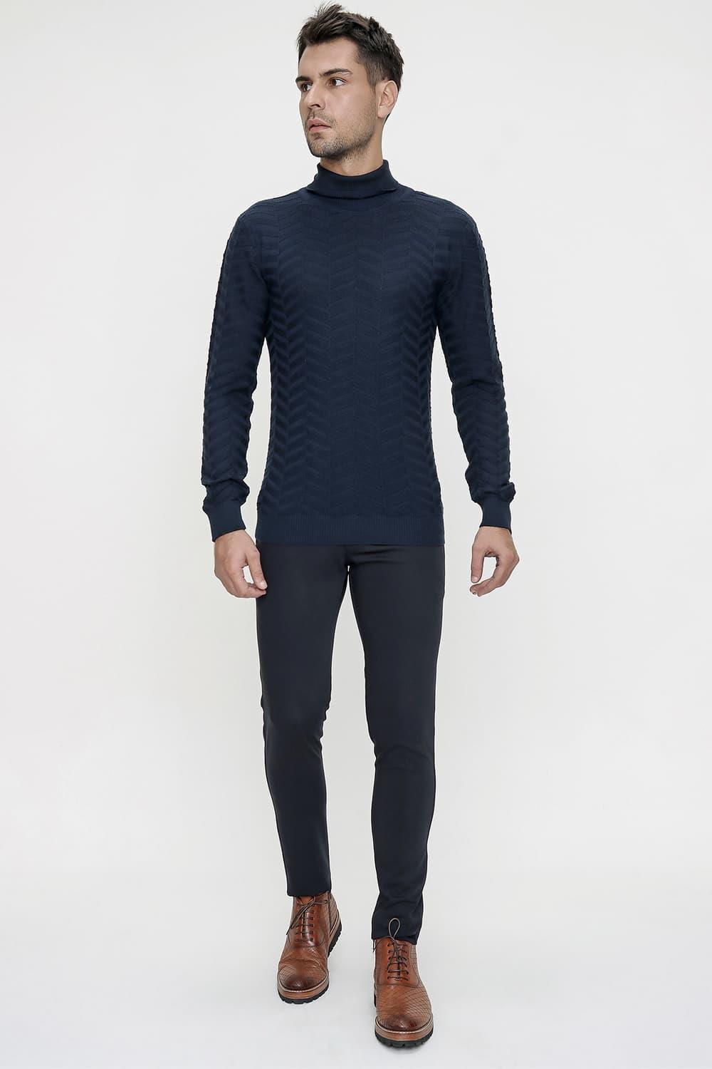 P 1084 Slim Fit Lacivert Spor Pantolon