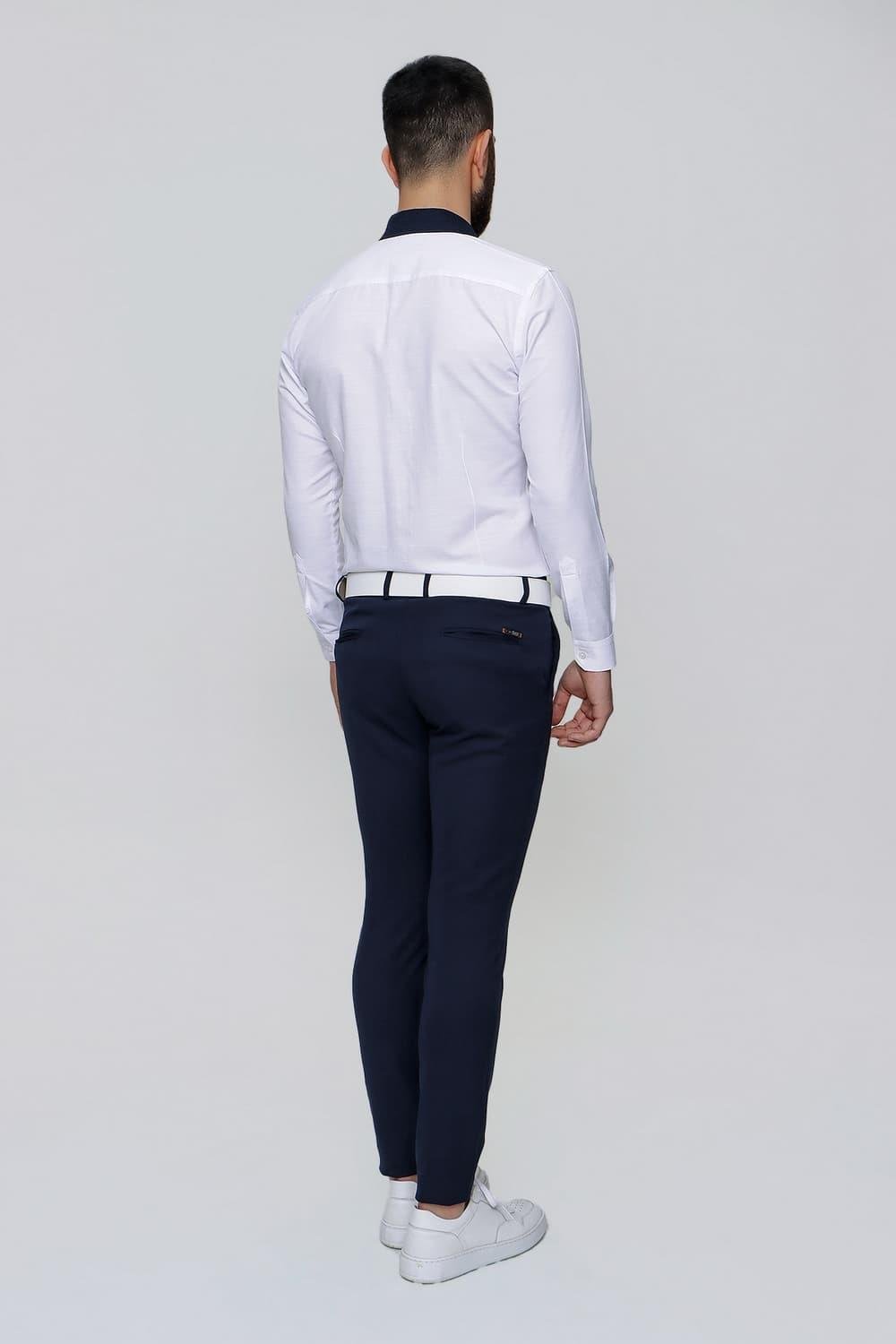 P 1088 Slim Fit Yan Cep Esnek Pamuklu Casuel Lacivert Pantolon