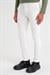 P 1088 Slim Fit Yan Cep Esnek Pamuklu Casuel Beyaz Pantolon