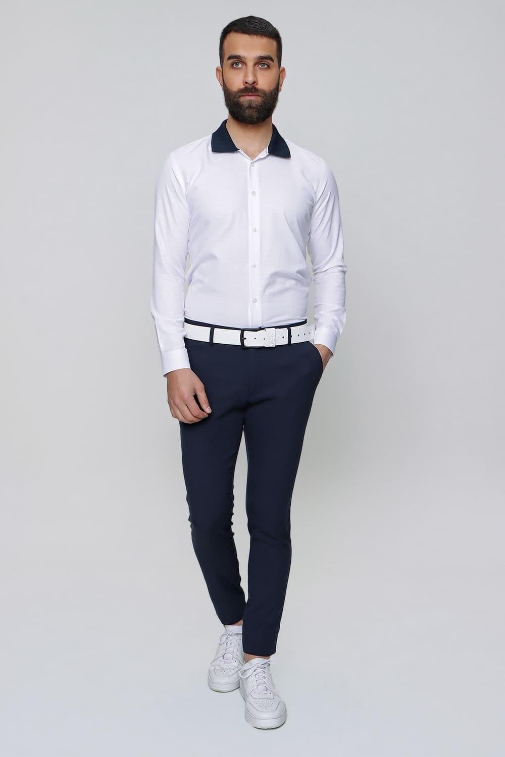 P 1088 Slim Fit Yan Cep Esnek Pamuklu Casuel Lacivert Pantolon