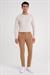 P 1088 Slim Fit Yan Cep Esnek Pamuklu Casuel Camel Pantolon