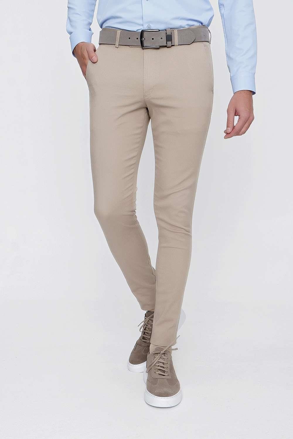 P 1100 Slim Fit Bej Spor Pantolon