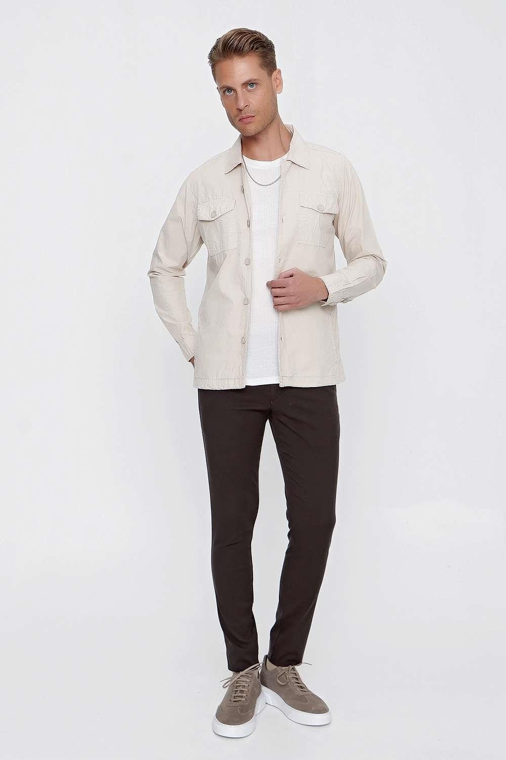 P 1100 Slim Fit Kahve Spor Pantolon