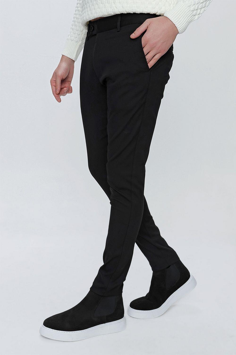 P 1100 Slim Fit Siyah Spor Pantolon