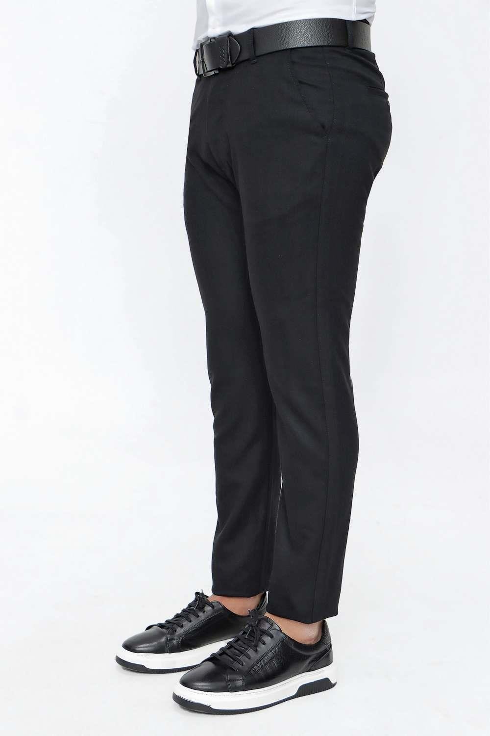 P 1104 Slim Fit Koyu Siyah Spor Pantolon