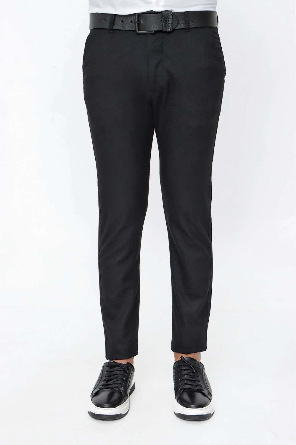 P 1104 Slim Fit Koyu Siyah Spor Pantolon