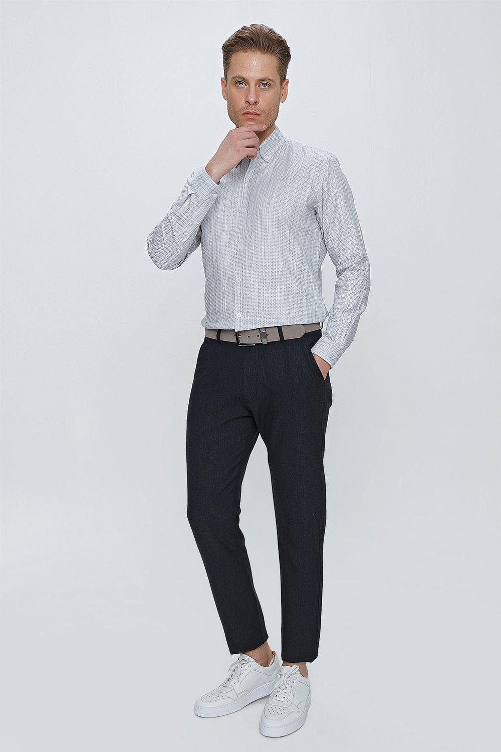 P 1105 Slim Fit Siyah Spor Pantolon