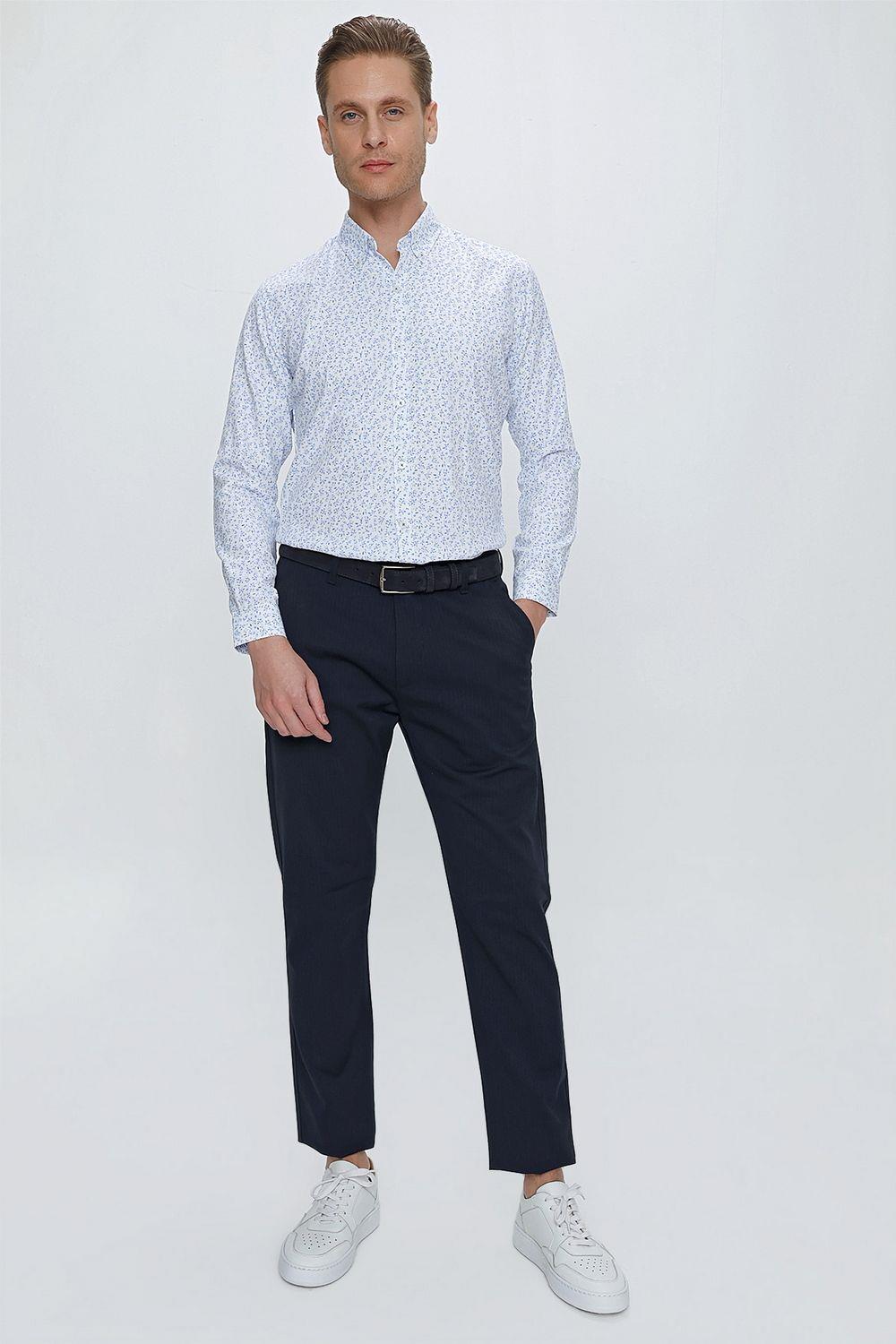 P 1108 Slim Fit Lacivert Spor Pantolon