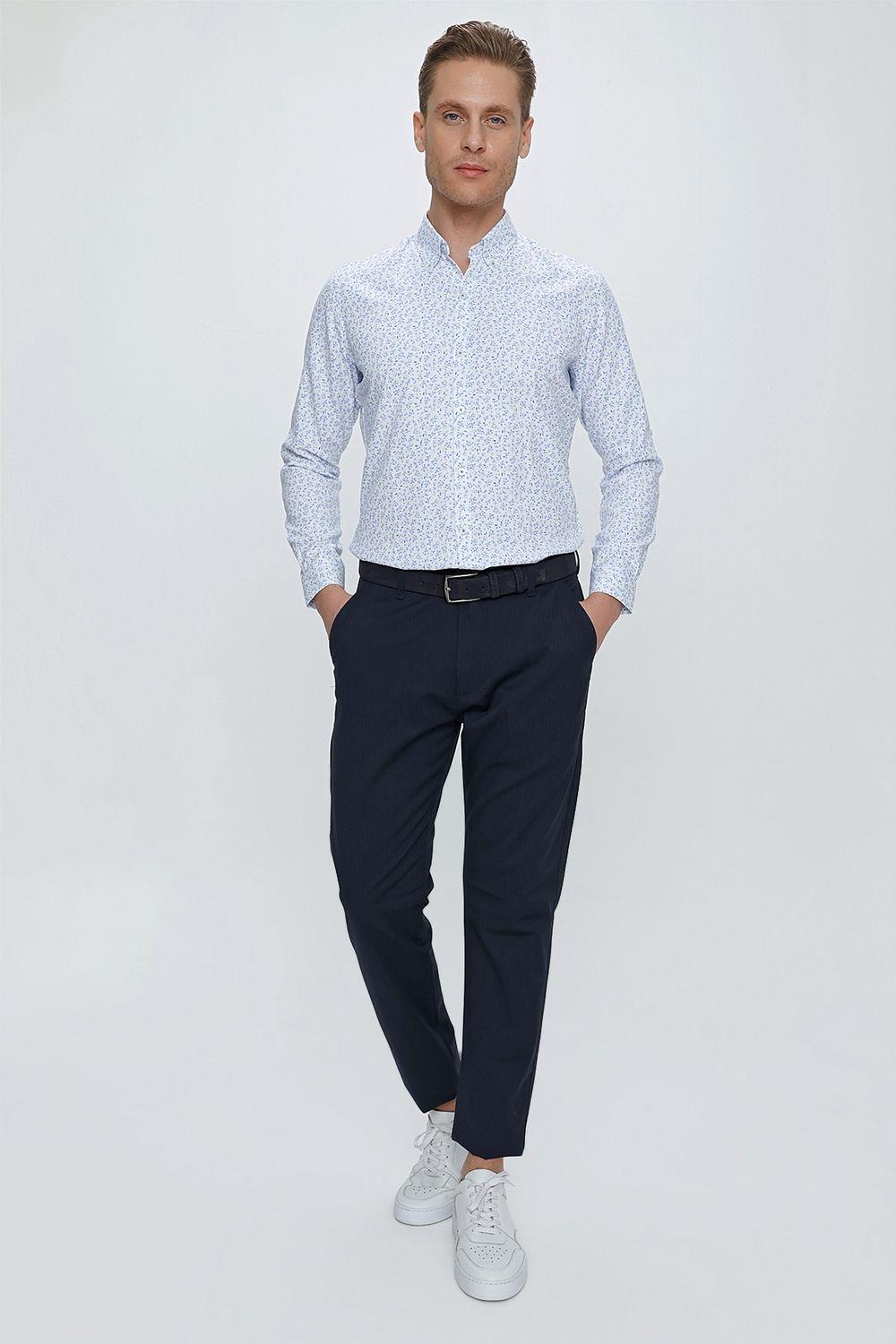 P 1108 Slim Fit Lacivert Spor Pantolon