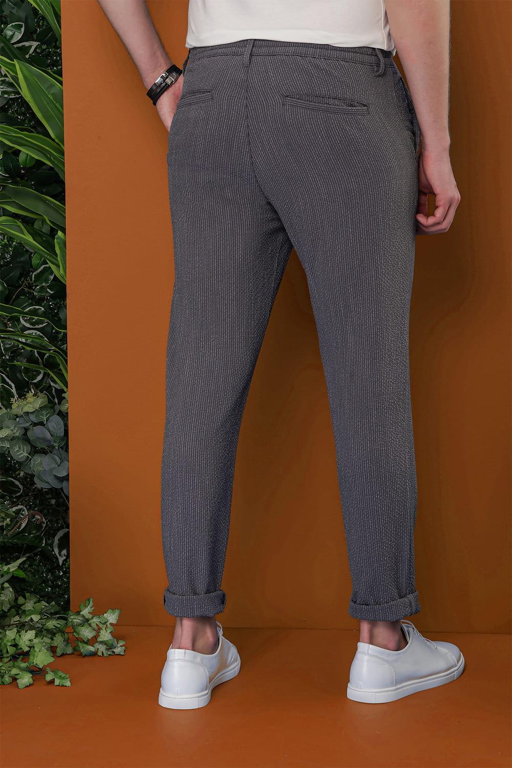 P 1113 Slim Fit Füme Spor Pantolon