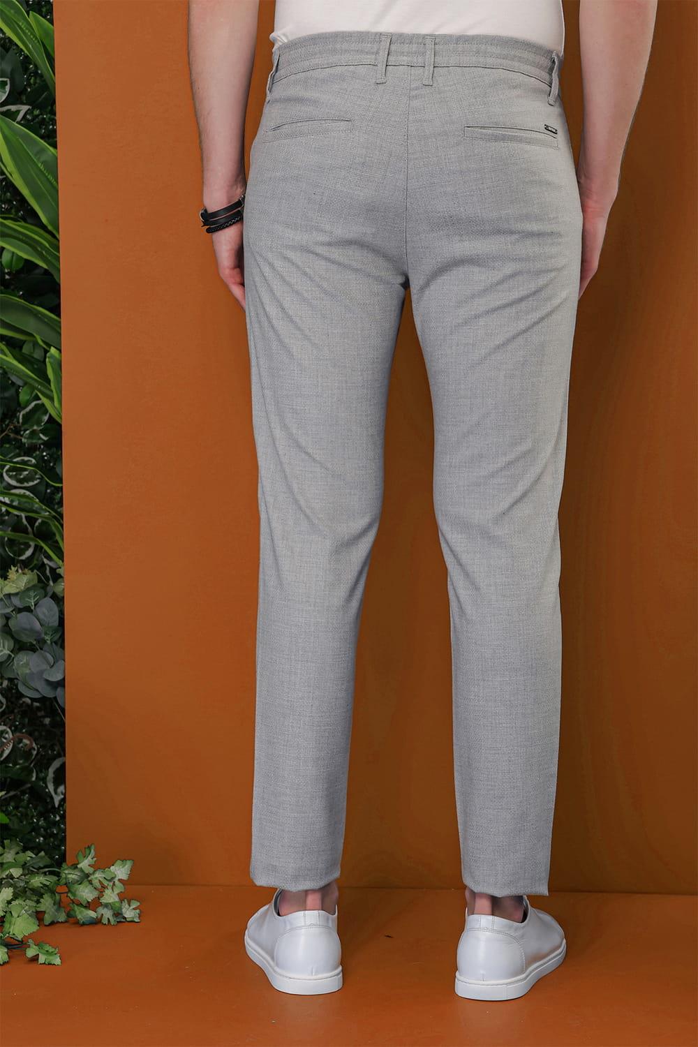 P 1114 Slim Fit Gri Spor Pantolon