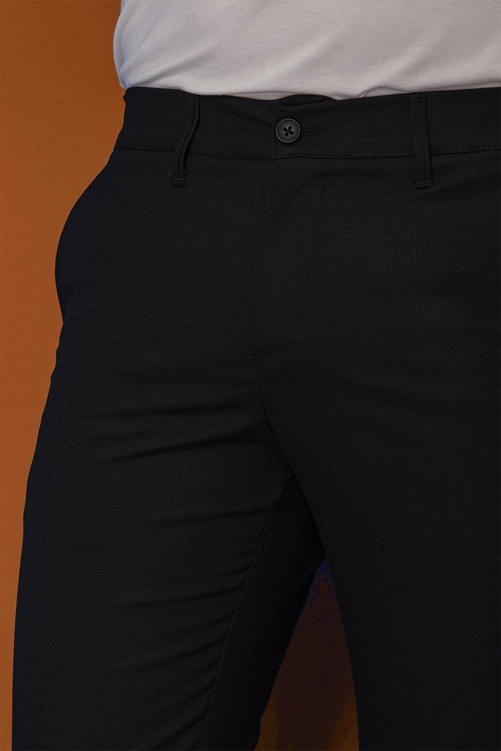 P 1114 Slim Fit Siyah Spor Pantolon