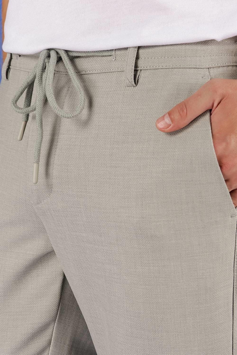 P 1117 Slim Fit Açık Gri Spor Pantolon