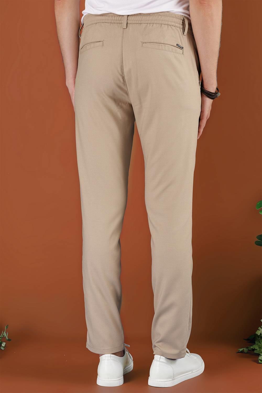 P 1118 Slim Fit Bej Spor Pantolon