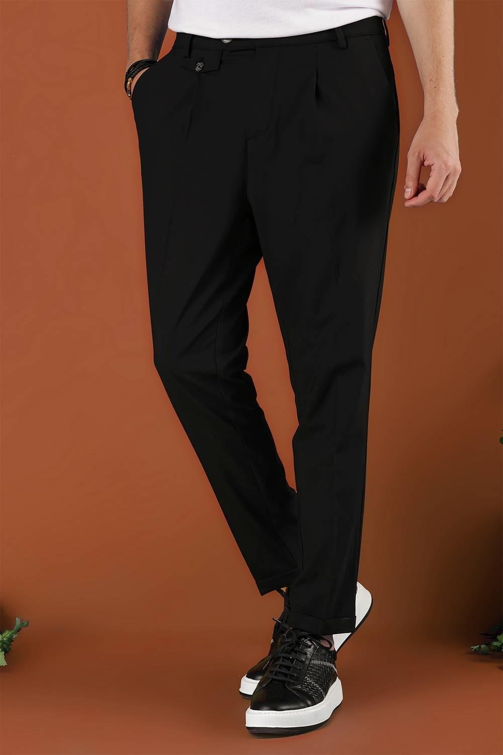 P 1119 Slim Fit Siyah Spor Pantolon