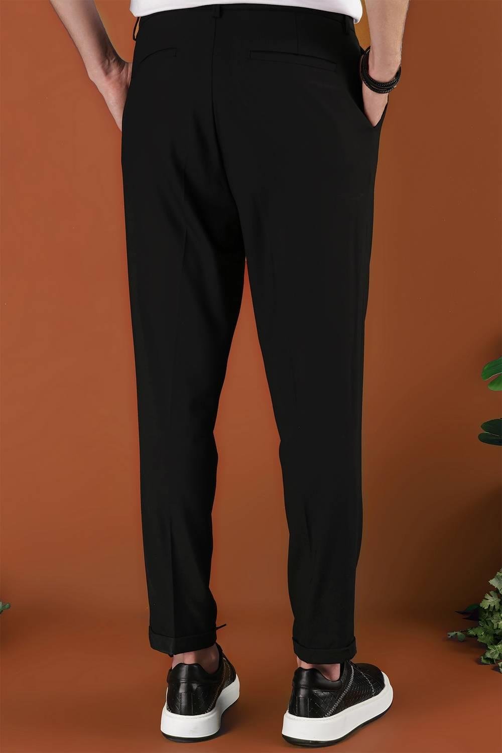 P 1119 Slim Fit Siyah Spor Pantolon