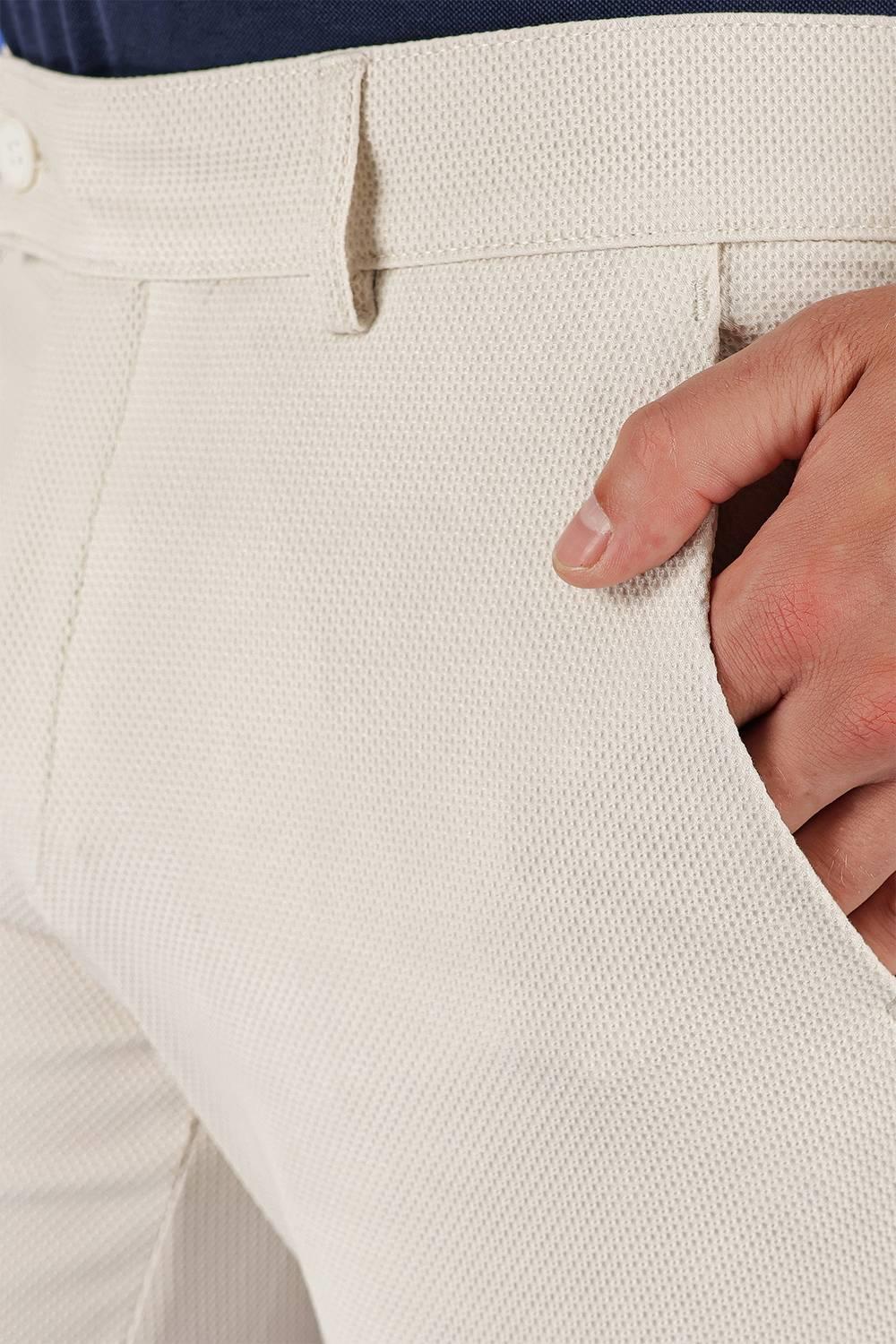 P 1120 Slim Fit Krem Spor Pantolon